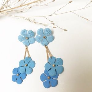 Blue Flower Earrings Spring Easter